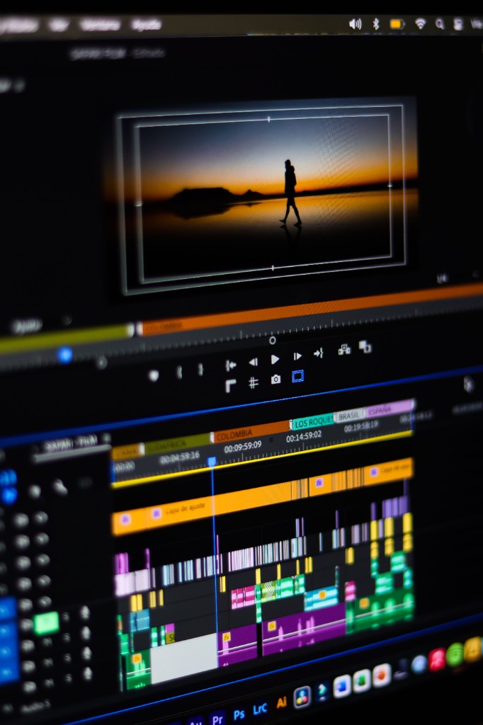Professional video editing project preview