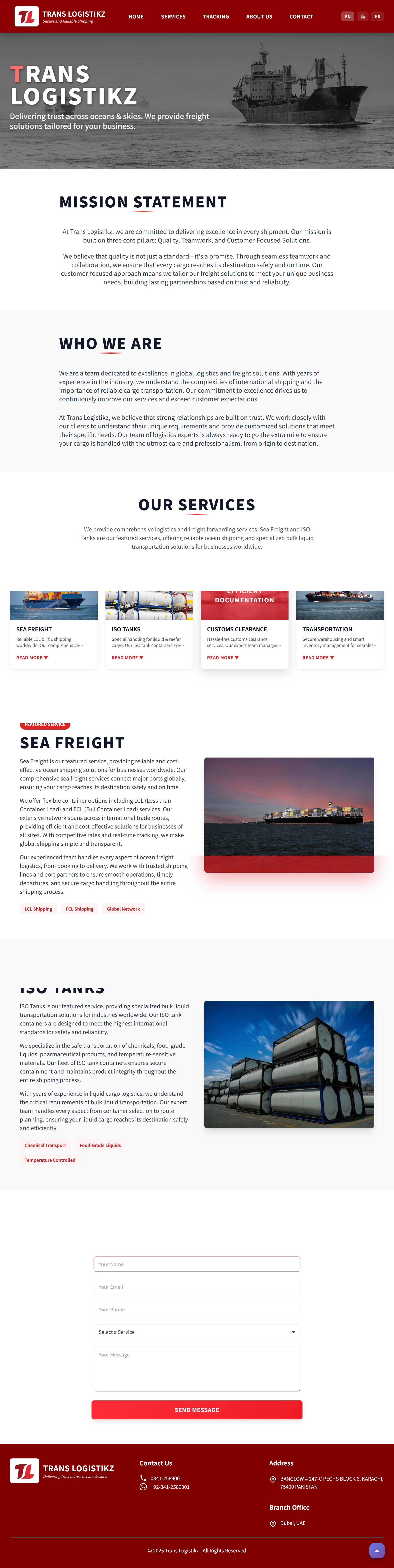 Trans Logistikz freight forwarding platform